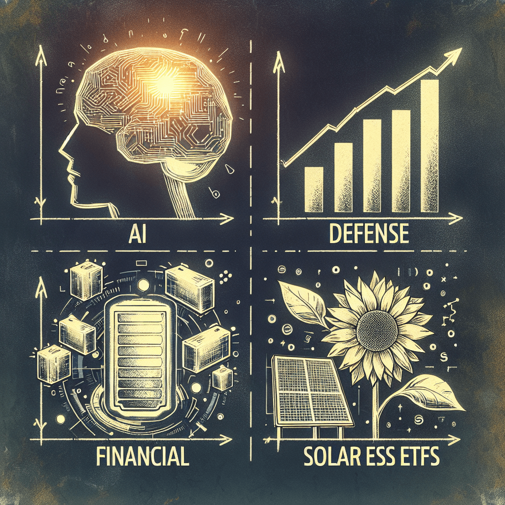 AI, Defense, Financial, and Solar/ESS ETFs See Strong Growth