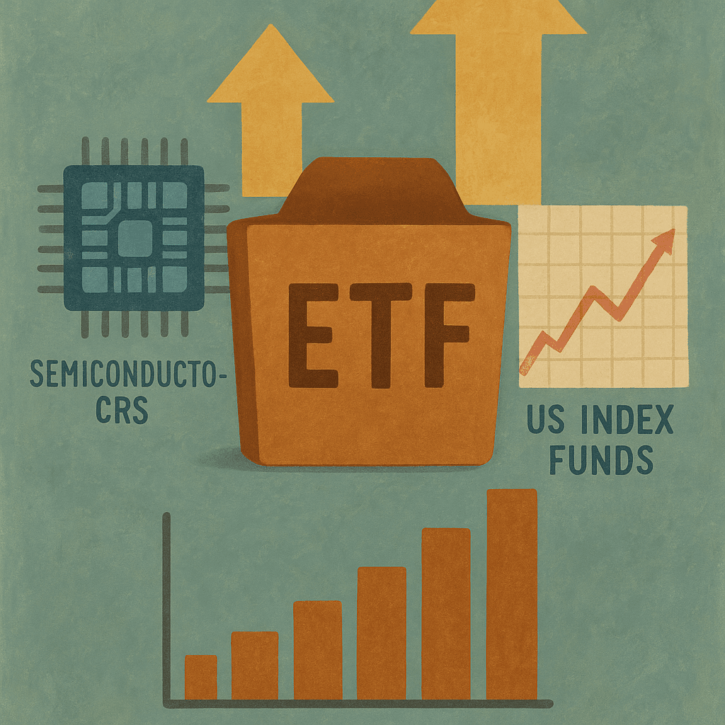 ETF 시장, 반도체 대형주·미국 지수 추종 ETF에 집중 투자 현상 두드러져