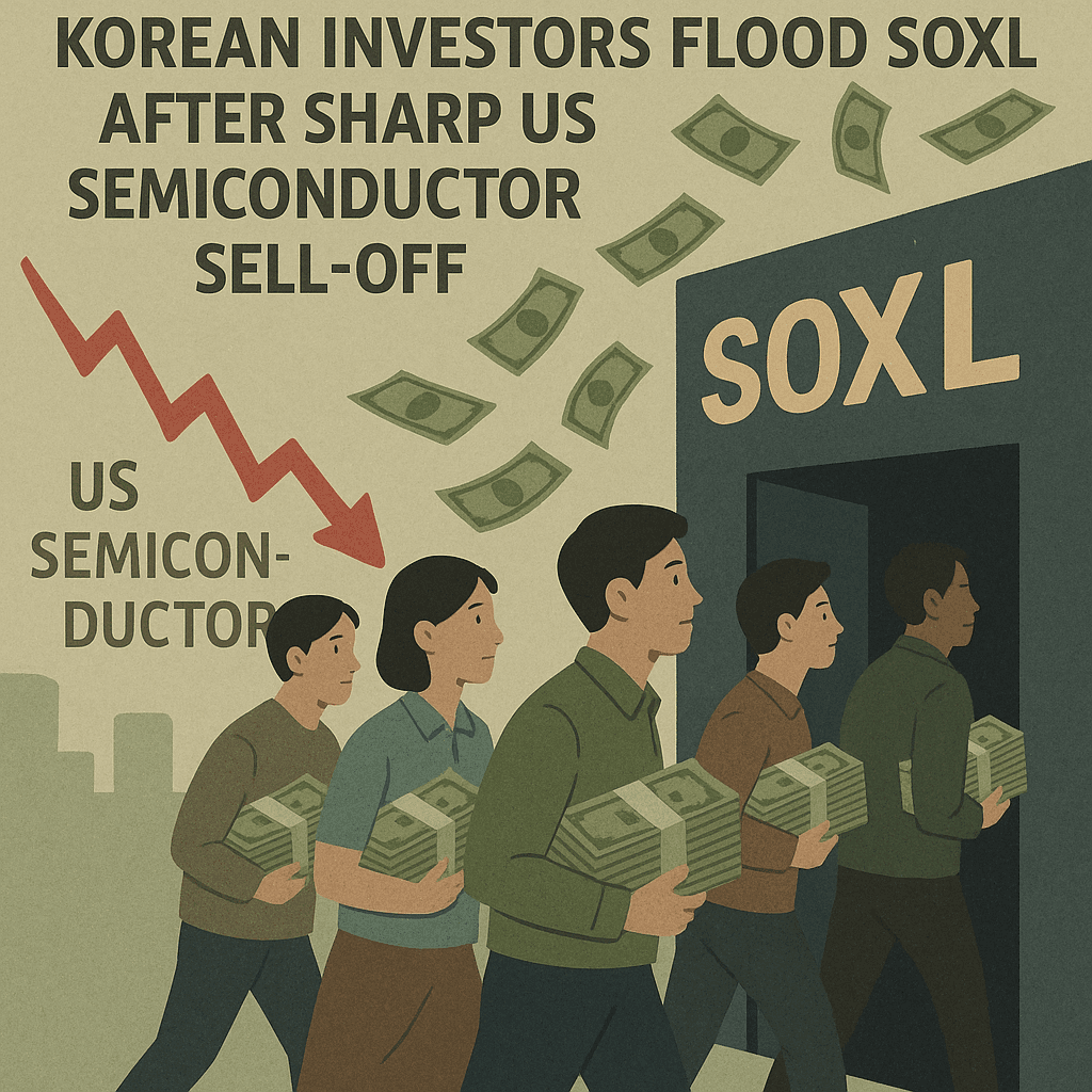米国半導体株急落でSOXL ETFへの韓国投資家の資金流入が急増