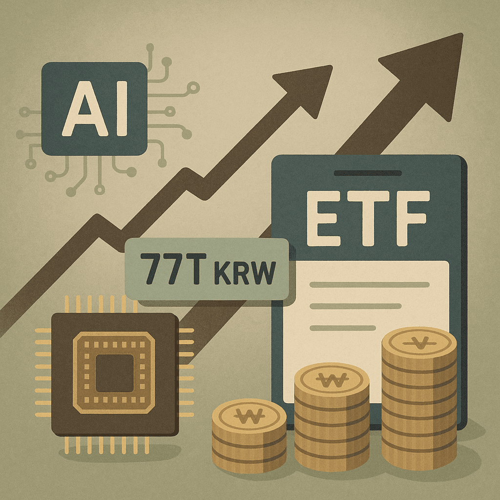 에프앤가이드 ETF, 순자산 77조원 돌파…반도체·AI 테마 강세