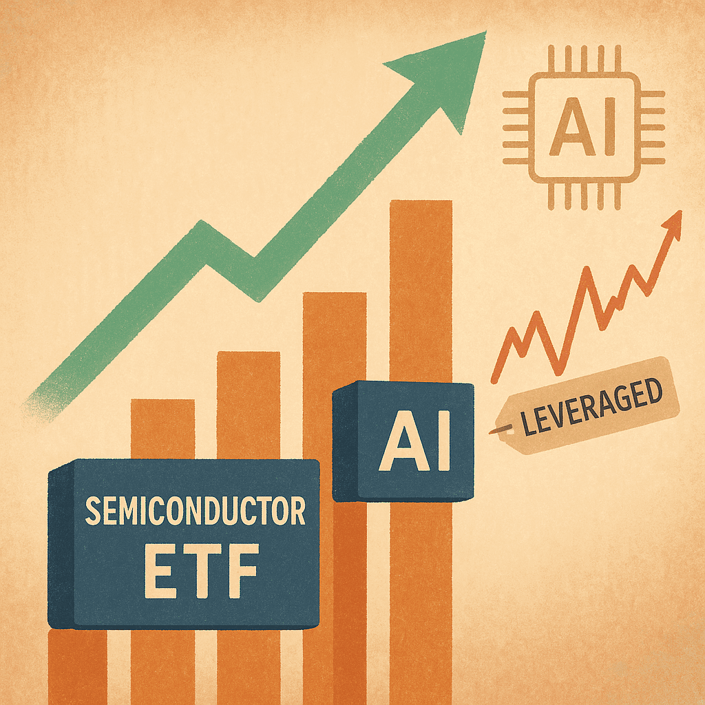 국내외 반도체 및 AI ETF 시장 급성장과 단일종목 레버리지 상품의 부상